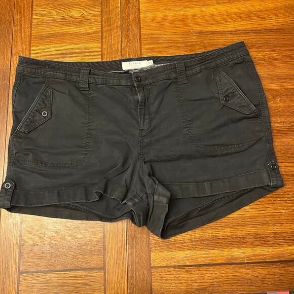 TORRID Plus Size 28 Twill Military Cargo Shorts Dark Cotton Blend - Picture 12 of 13